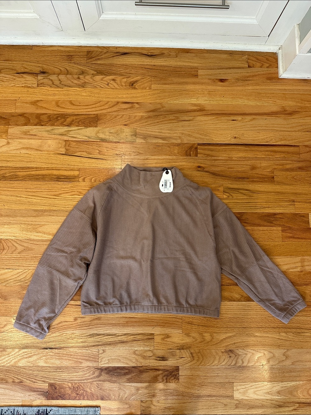 Prana Olivia Women's Ribbed Mock Neck  - Shroom M